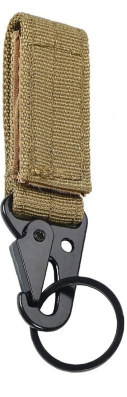 Tactical Carabiner Clip with D-Ring - Heavy-Duty Belt Key Holder