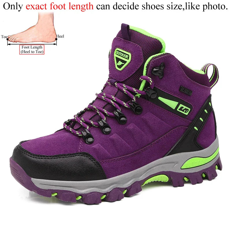 Women's Winter Hiking Boots - Breathable Ankle-High Trekking Shoes for Outdoor Adventures