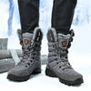 MIXIDELAI Men's Waterproof Winter Snow Boots - Warm Plush-Lined Hiking Boots