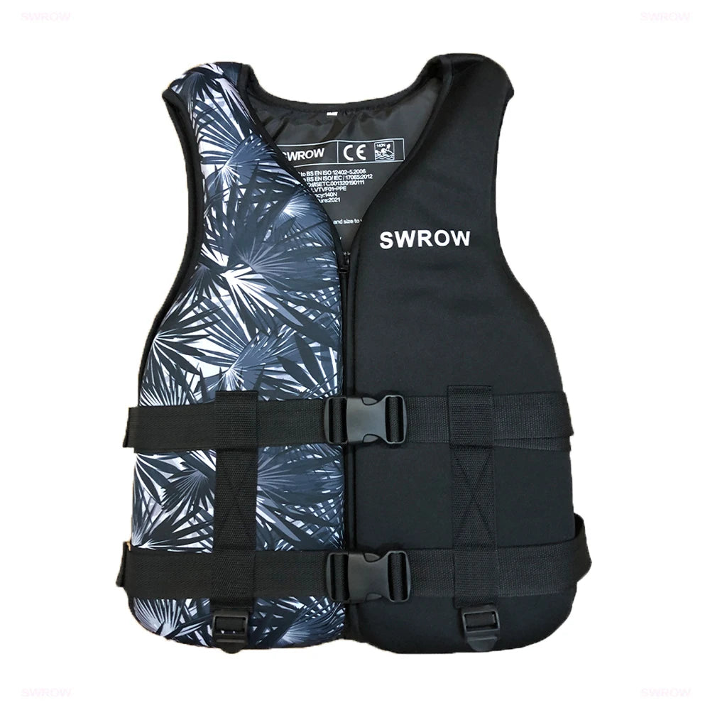 SWROW Neoprene Life Jacket - Buoyancy Vest for Swimming, Boating & Water Sports