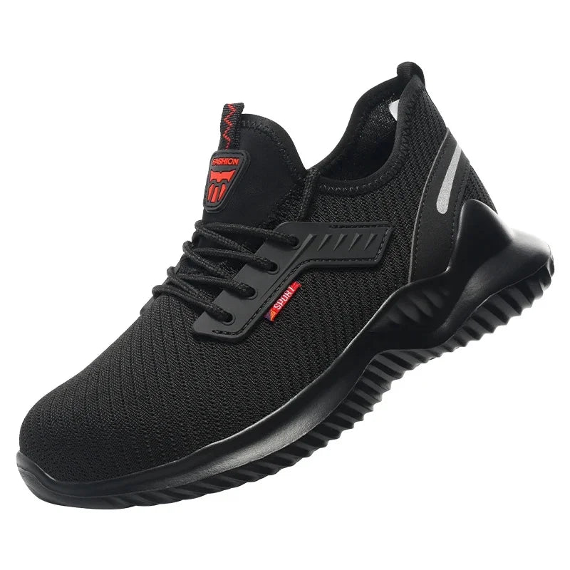 Men's Steel Toe Safety Shoes - Lightweight Puncture-Proof Work Boots for Construction