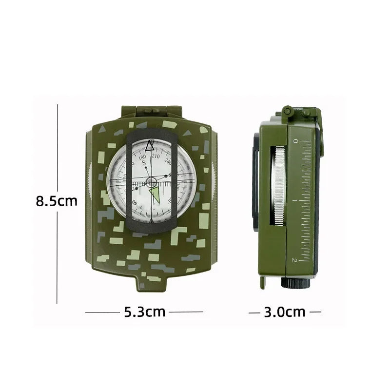 Professional Tactical Survival Compass - Luminous Metal Sighting Compass