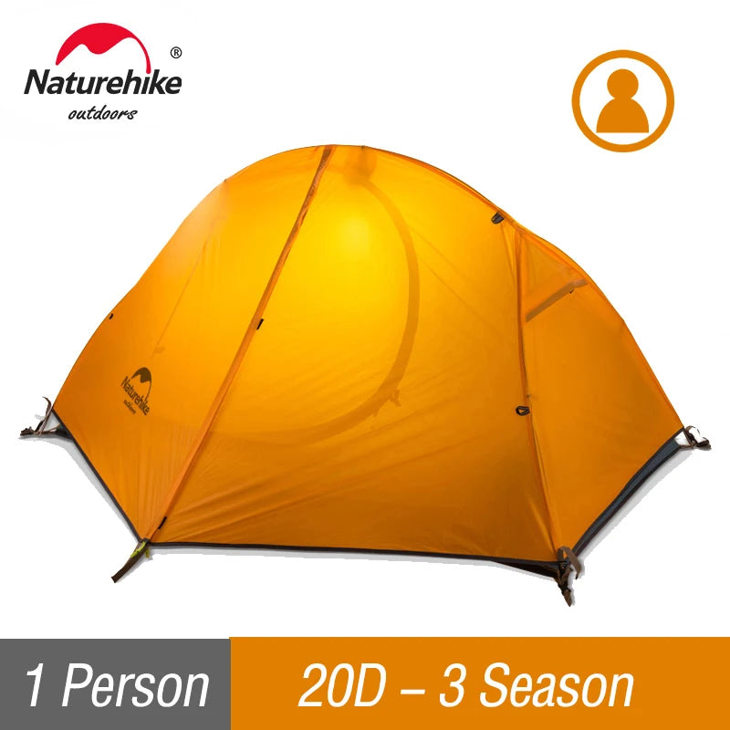 Naturehike 20D Ultralight Solo Camping Tent - Waterproof 4-Season Backpacking Shelter