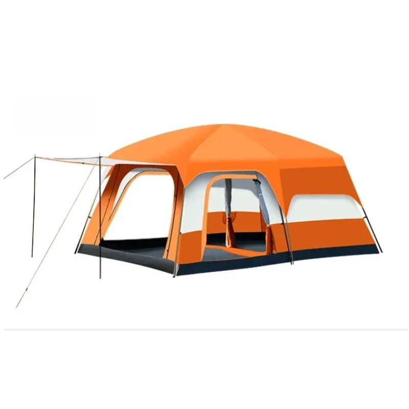Premium Family Camping Tent - Waterproof Double Layer 4-12 Person Outdoor Shelter
