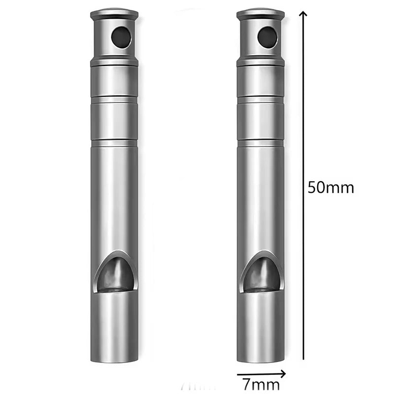 Titanium Emergency Whistle - Mini EDC Safety Whistle for Hiking & Survival