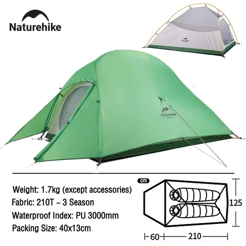 Naturehike Cloud Up 2 - Ultralight Waterproof Camping Tent for 2 Person