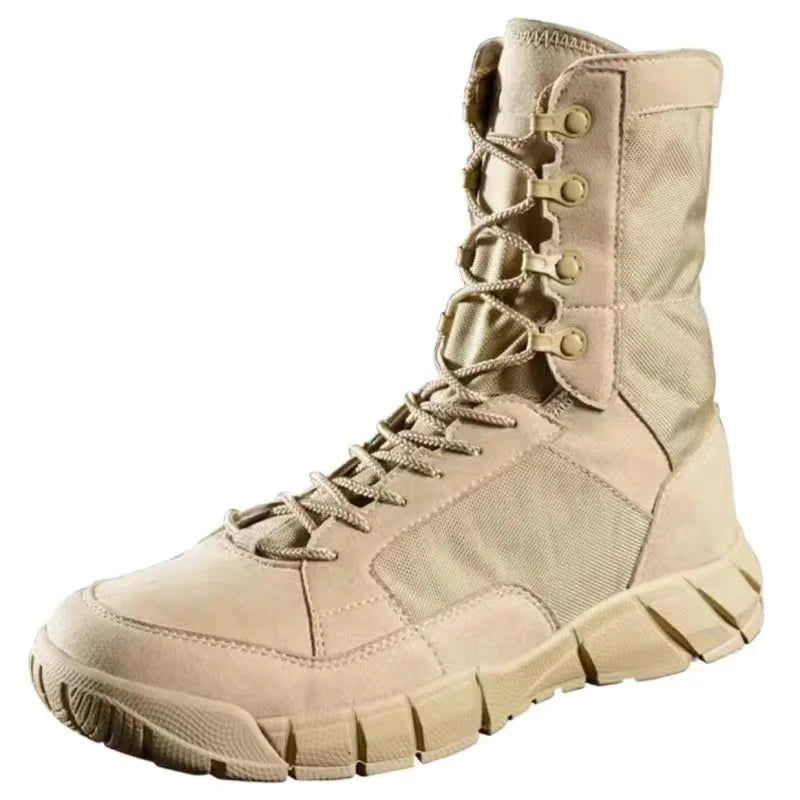High Quality Outdoor Men's Hiking Shoes Desert High Tactical Boots Men's Soldier Combat Boots