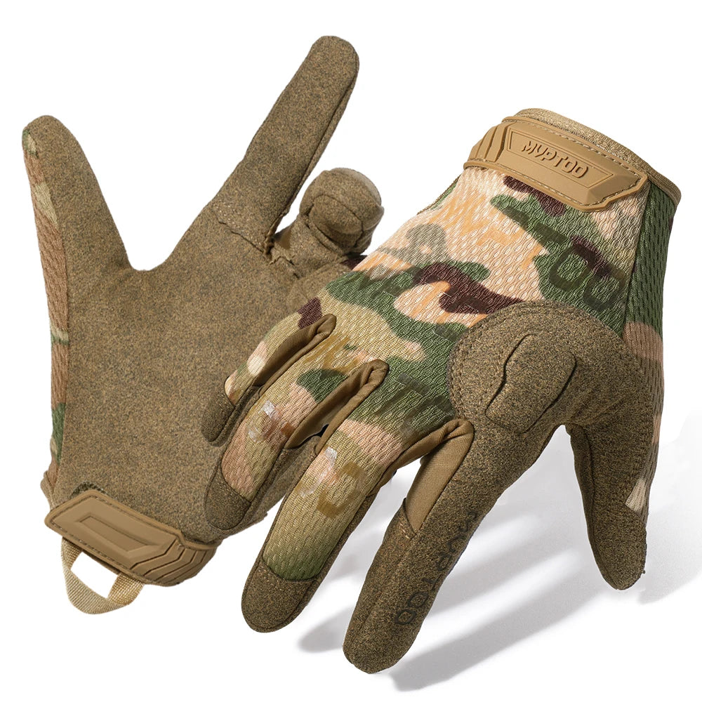Tactical Full Finger Gloves - Touch Screen Compatible for Cycling, Hunting & Outdoor Sports