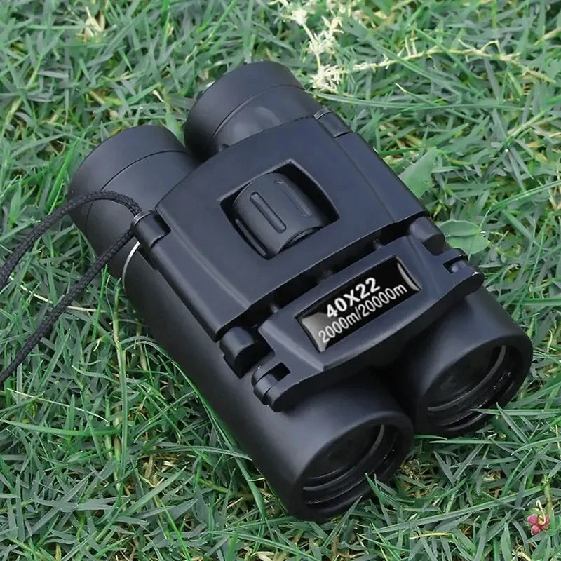 Compact 40x22 HD Binoculars - Folding Mini Telescope with BAK4 Prism & FMC Lens