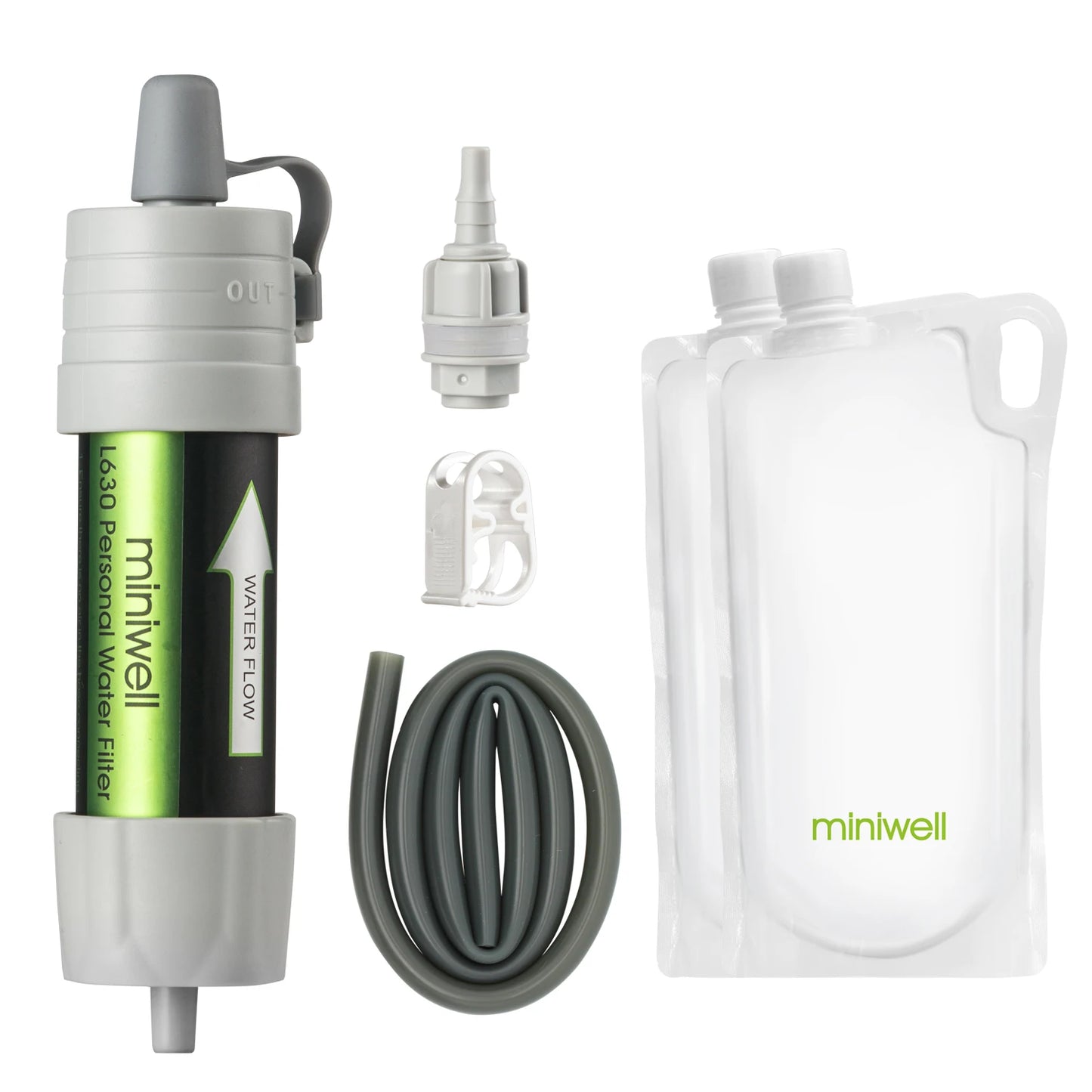 Miniwell L630 Personal Water Filter Straw - Portable Emergency Purification System