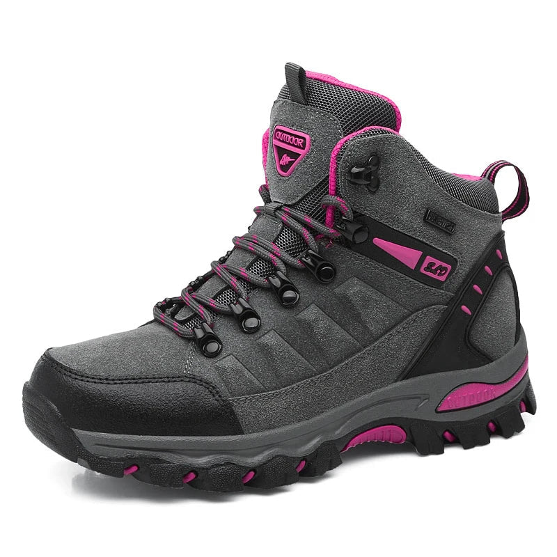 Women's Winter Hiking Boots - Breathable Ankle-High Trekking Shoes for Outdoor Adventures