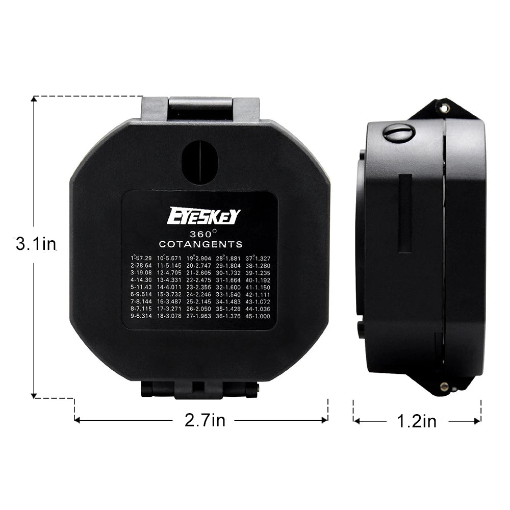 Eyeskey Professional Pocket Transit Compass - Lightweight Geological Navigation Tool for Hiking & Survival