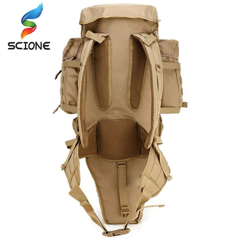 60L Waterproof Military Tactical Backpack - Heavy-Duty Rucksack for Hunting & Camping