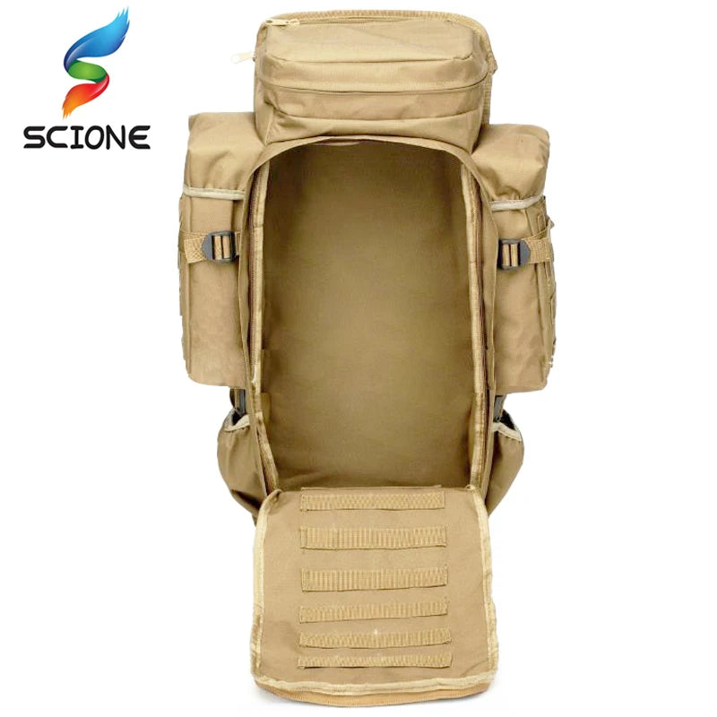 60L Waterproof Military Tactical Backpack - Heavy-Duty Rucksack for Hunting & Camping