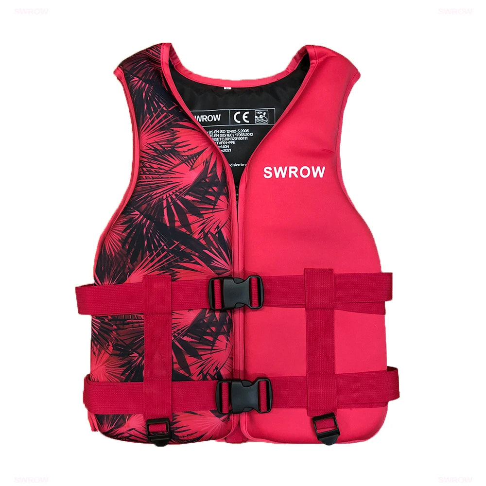 SWROW Neoprene Life Jacket - Buoyancy Vest for Swimming, Boating & Water Sports