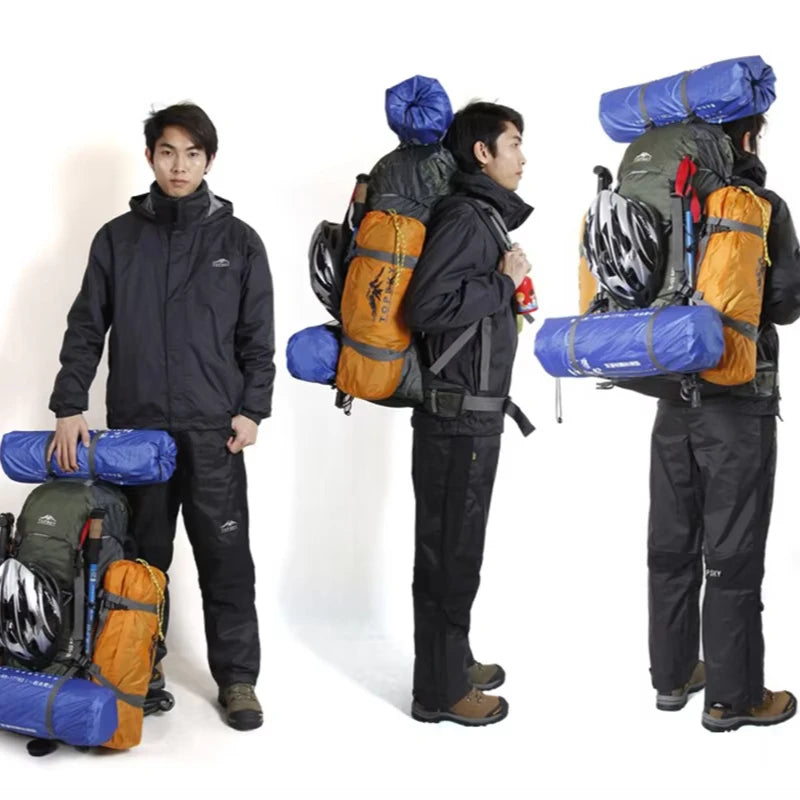 Naturehike 50-60L External Frame Hiking Backpack - Multi-Function Camping Rucksack
