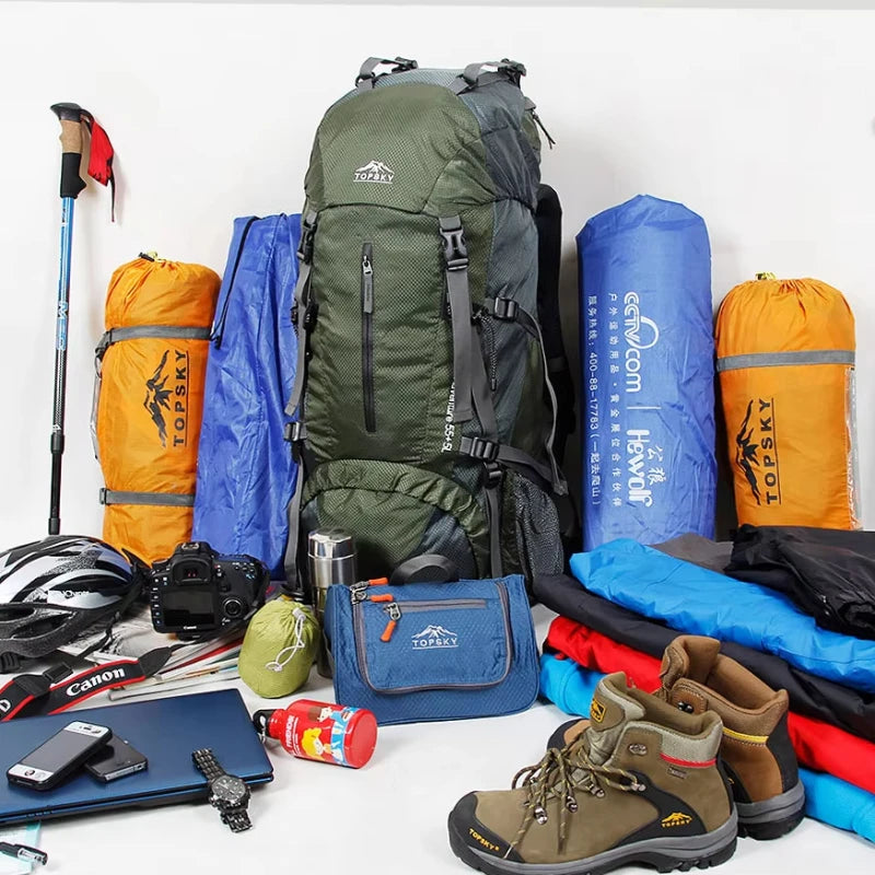 Naturehike 50-60L External Frame Hiking Backpack - Multi-Function Camping Rucksack