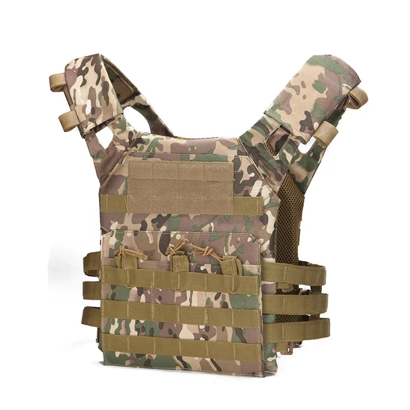 Tactical MOLLE Vest - Lightweight Multi-Function Military Training Gear