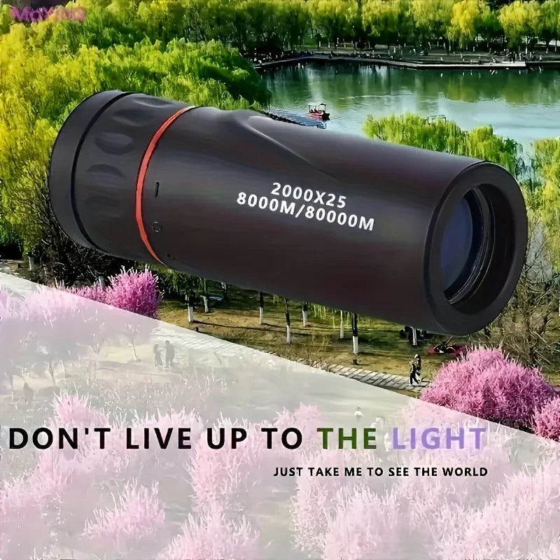 Compact HD Monocular Telescope 2000x25 - Portable for Travel & Outdoor Adventures