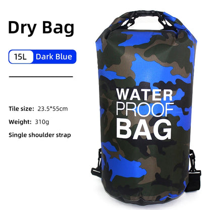 Waterproof Dry Bag Backpack with Wet Separation Pocket - 15L/30L