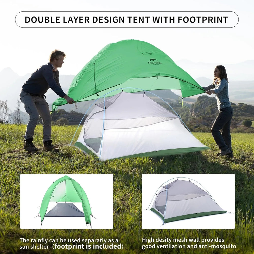 Naturehike Cloud Up 2 - Ultralight Waterproof Camping Tent for 2 Person
