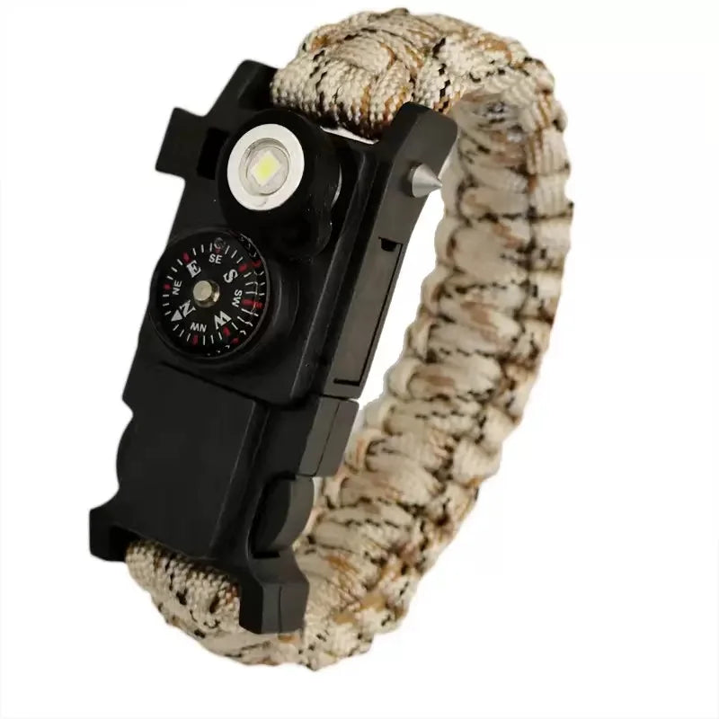 LED Paracord Survival Bracelet - Waterproof Emergency 550 Cord with Light