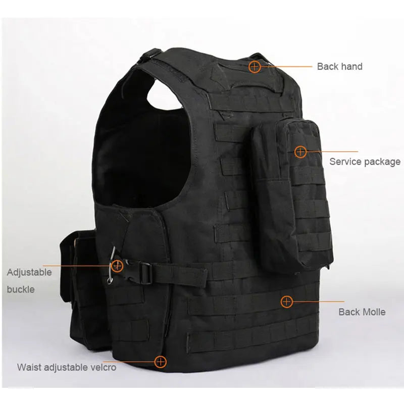 Tactical MOLLE Assault Vest - Professional Airsoft & Hunting Gear