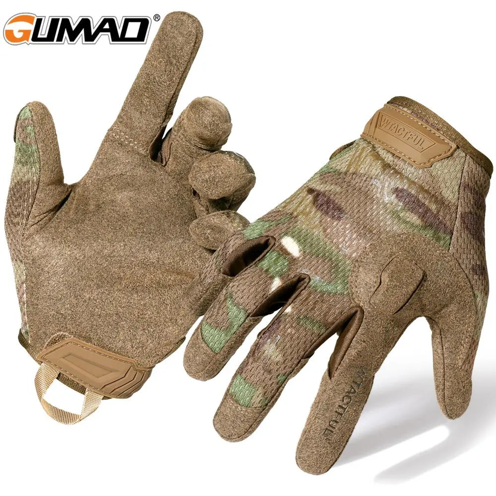Tactical Full Finger Gloves - Touch Screen Compatible for Cycling, Hunting & Outdoor Sports