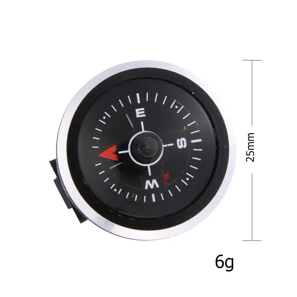 Mini Portable Watch Strap Button Compass for Paracord Bracelets