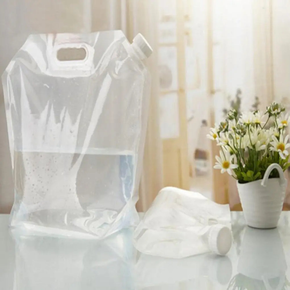 5L Collapsible Water Container - Portable Camping Water Jug with Handle