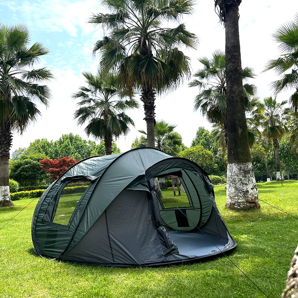 Quick-Opening Waterproof Camping Tent - 5-8 Person Capacity