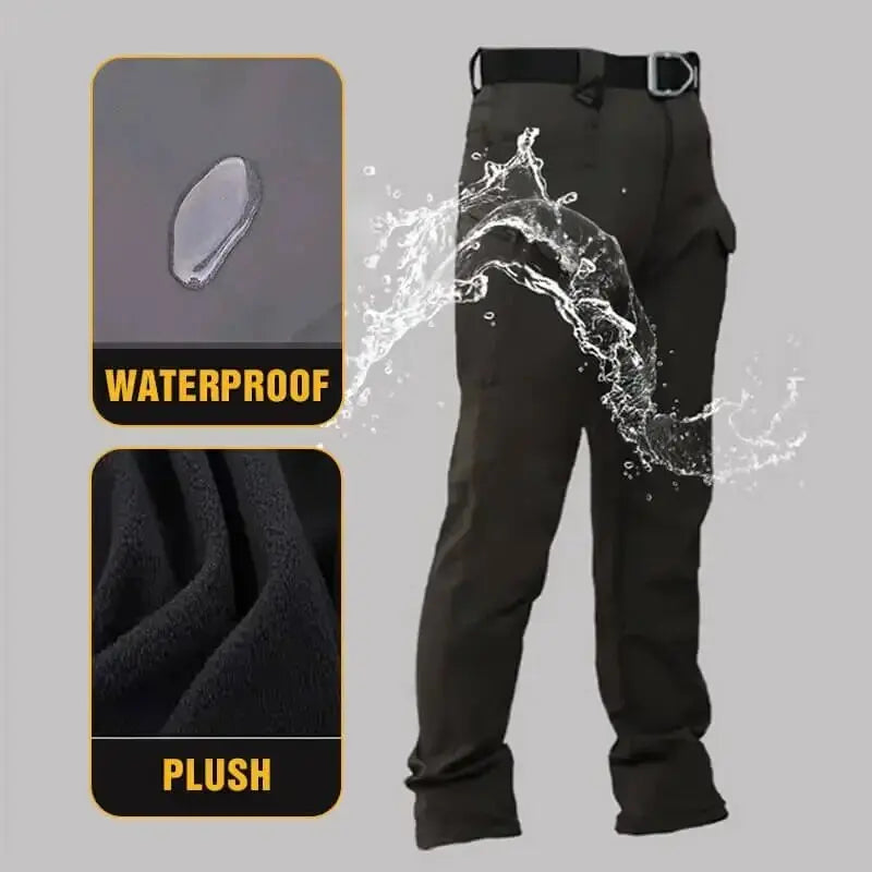 S-6XL 125kg Knee Double Layer Thickened Winter Men Multi Pocket Camouflage Waterproof and Windproof New IX7 Assault Pants