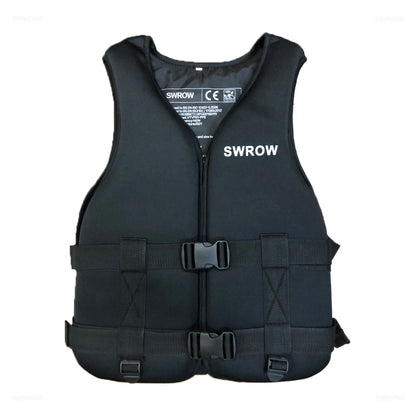 SWROW Neoprene Life Vest - Water Sports Safety Jacket for Kayaking, Skiing & Boating
