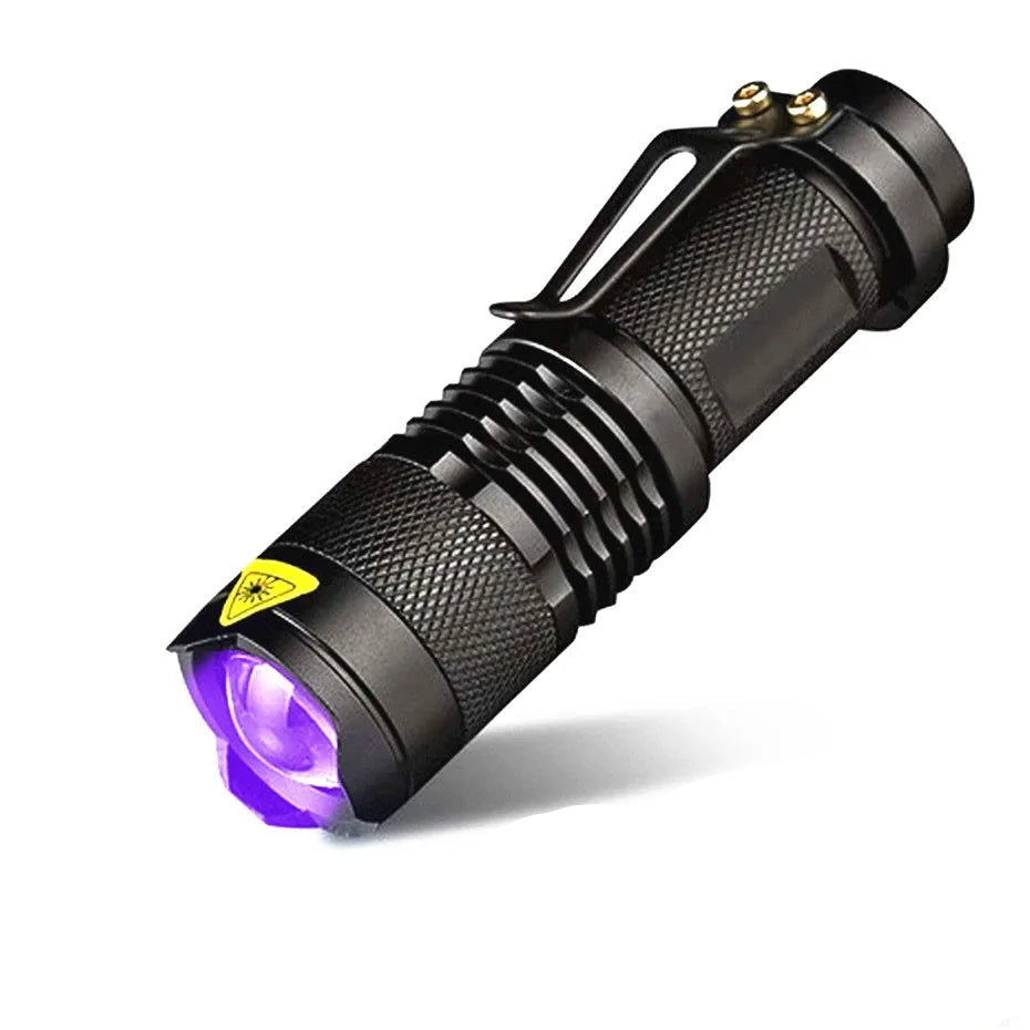 MJJC 395nm UV LED Flashlight - Ultraviolet Blacklight Torch with Zoom for Pet Stain Detection