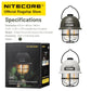 NITECORE LR40 Rechargeable Camping Lantern - 100 Lumen LED Light with Power Bank Function