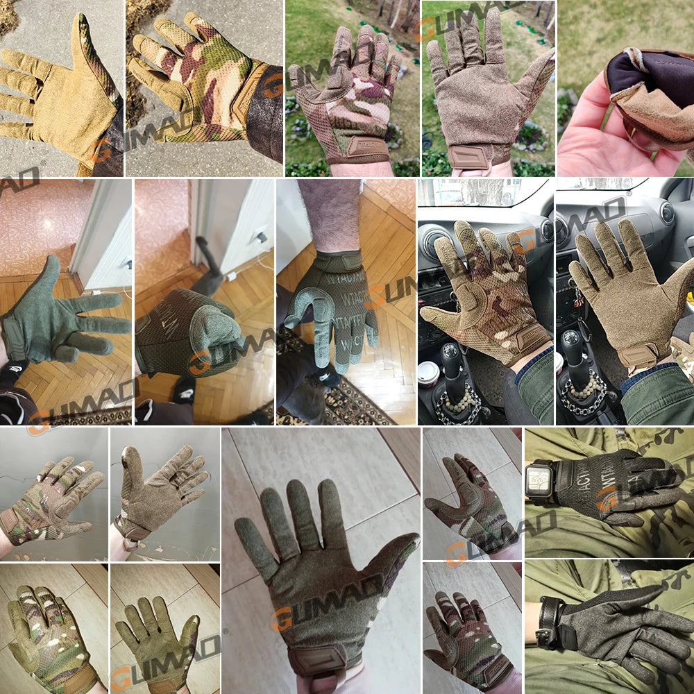 Tactical Full Finger Gloves - Touch Screen Compatible for Cycling, Hunting & Outdoor Sports