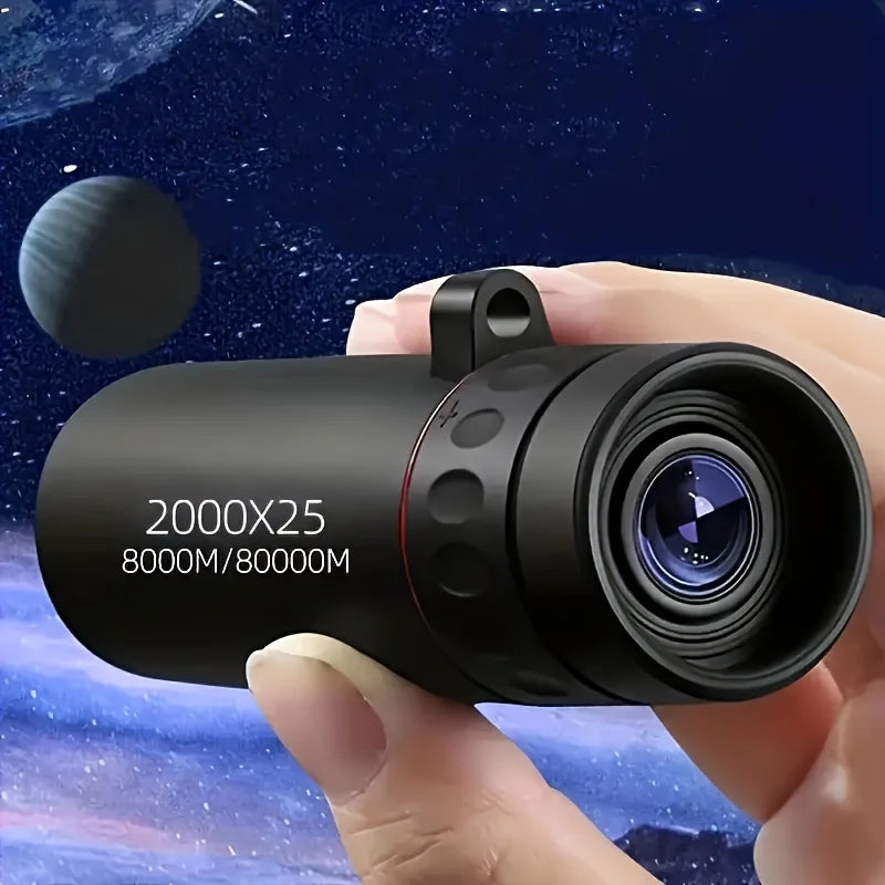 Compact HD Monocular Telescope 2000x25 - Portable for Travel & Outdoor Adventures