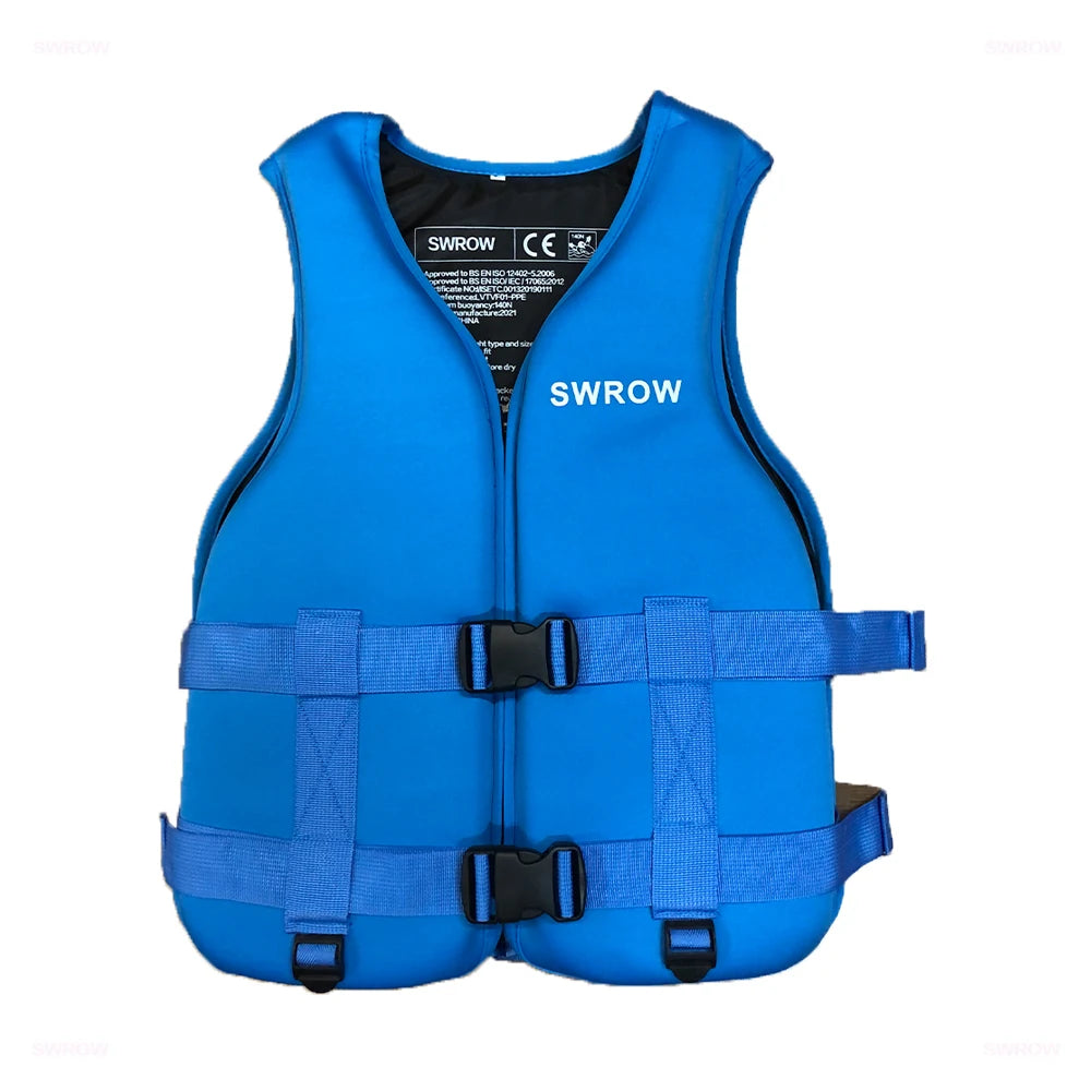 SWROW Neoprene Life Vest - Water Sports Safety Jacket for Kayaking, Skiing & Boating