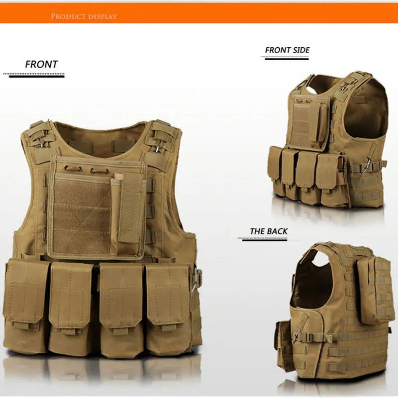Tactical MOLLE Assault Vest - Professional Airsoft & Hunting Gear