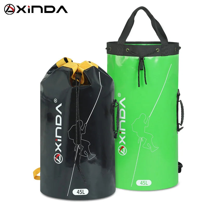 XINDA Professional Rock Climbing Rope Bag - Drainage Backpack for Rescue & Mountaineering