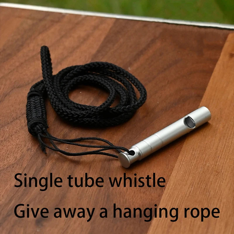 1/2Pcs Outdoor Titanium Emergency Whistle Survival Safety MINI Whistle EDC Whistle Necklace Hiking Camping Trip Explore Survival