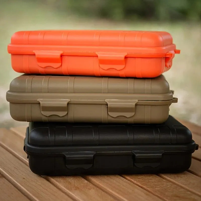 Waterproof EDC Survival Storage Box - Compact Camping Gear Case