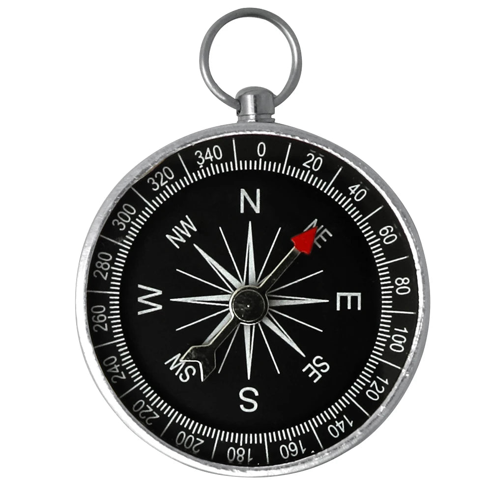 Portable Aluminum Pocket Compass for Outdoor Navigation