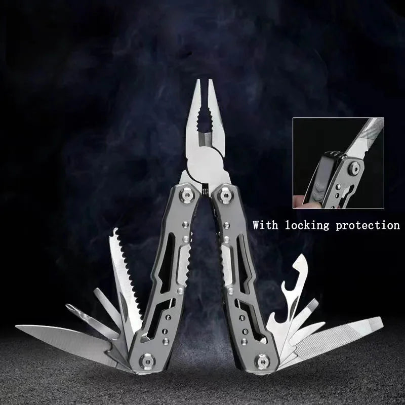 Compact Multi-Tool Pocket Knife with Pliers - Portable Folding Survival Tool