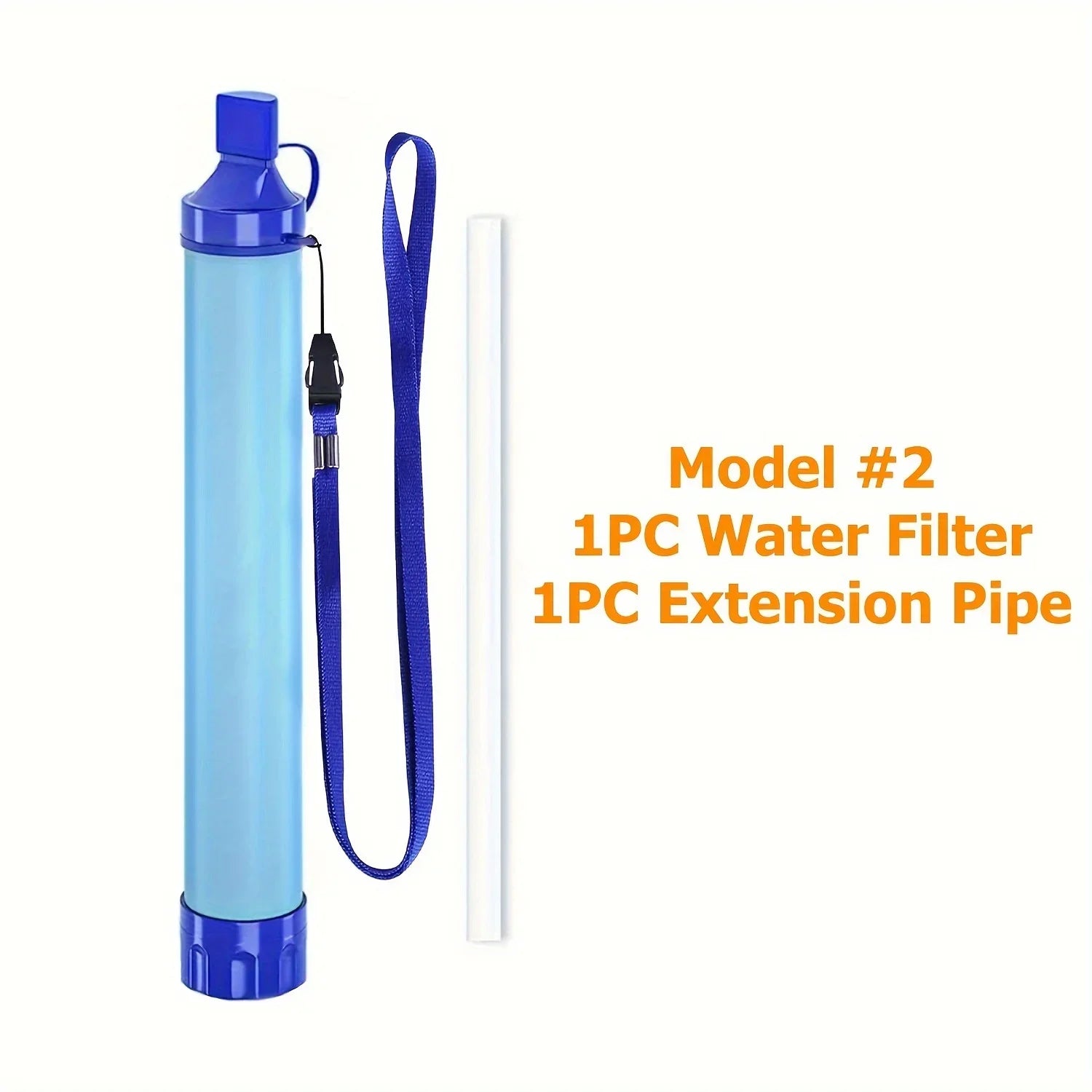 10000 Gallon Outdoor Personal Water Filter, Ultra-Light 0.01 Micron 4-Stage Filter System Portable Water Purifier Survival Straw