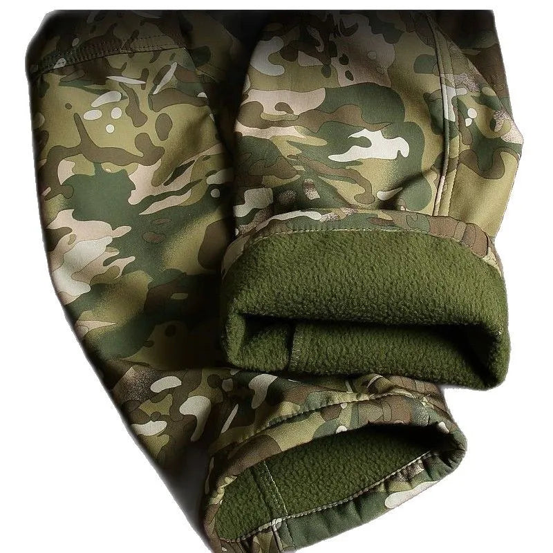 S-6XL 125kg Knee Double Layer Thickened Winter Men Multi Pocket Camouflage Waterproof and Windproof New IX7 Assault Pants