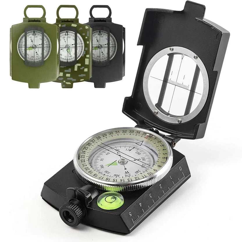 Professional Tactical Survival Compass - Luminous Metal Sighting Compass
