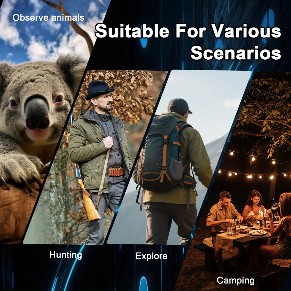 2.5K Digital Night Vision Binoculars - 6x Zoom with Infrared & Tactical Light for Camping