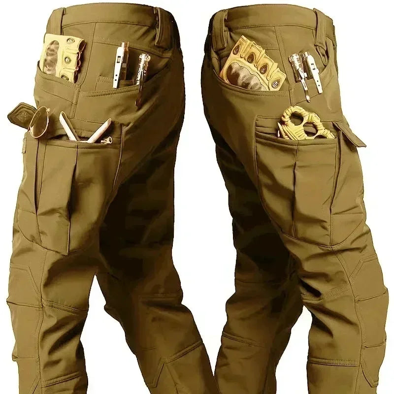 S-6XL 125kg Knee Double Layer Thickened Winter Men Multi Pocket Camouflage Waterproof and Windproof New IX7 Assault Pants