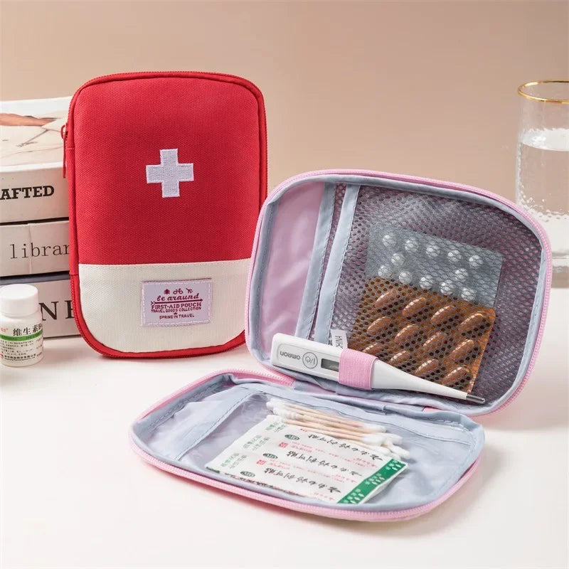 Portable Medicine Organizer - Compact First Aid Kit Storage Bag for Travel